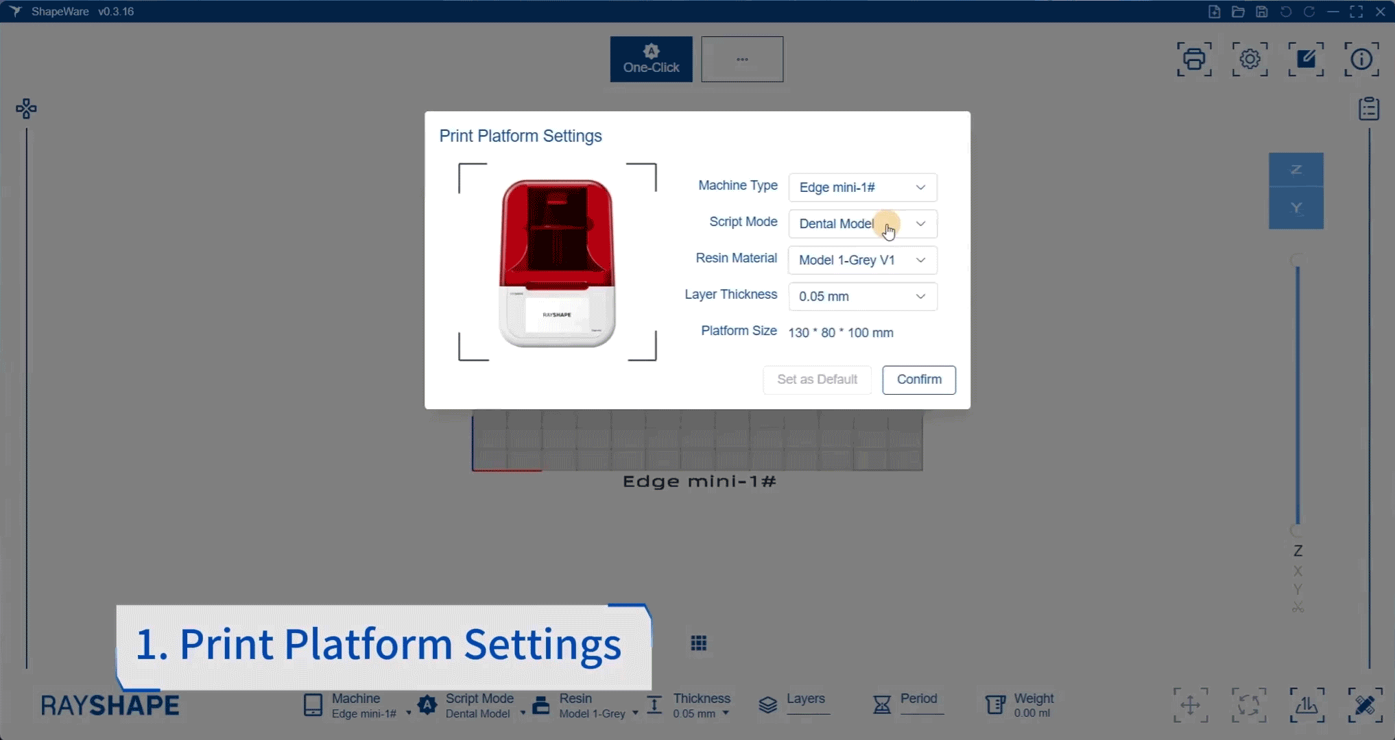 Temporäre Krone mit einem Klick
