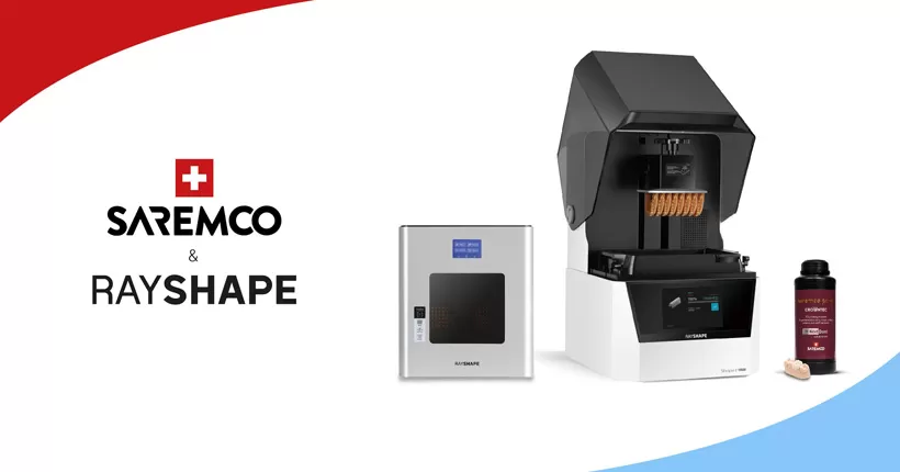 RAYSHAPE-Drucker und SAREMCO-Druck CROWNTEC™Sind jetzt kompatibel!